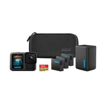 GoPro HERO13 Black Extended Power Bundle Actioncam, 3x Akkus, 64GB microSD-Karte