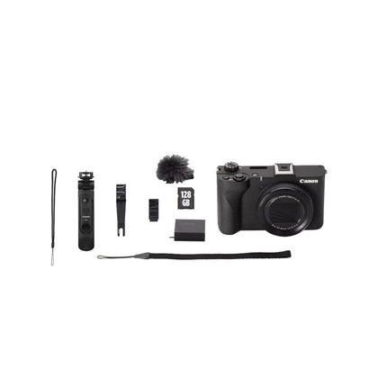 Canon Powershot V1 Premium Vlogging Kit schwarz , inkl. 128 GB Speicherkarte